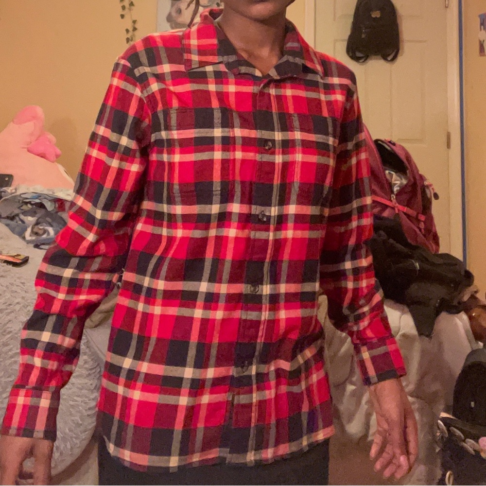 vans plaid button up